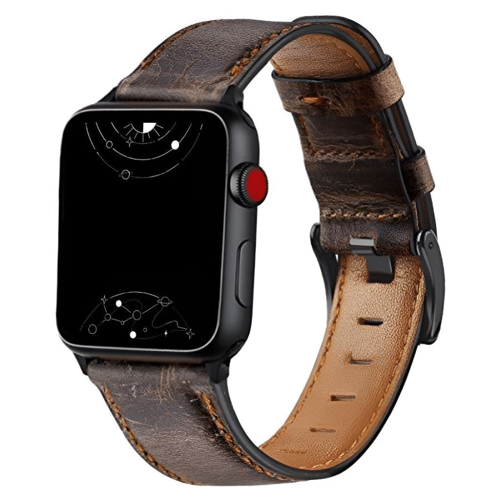 Spiro Washed Leather Band For Apple Watch 1-11, SE/2/3, Ultra/2/3