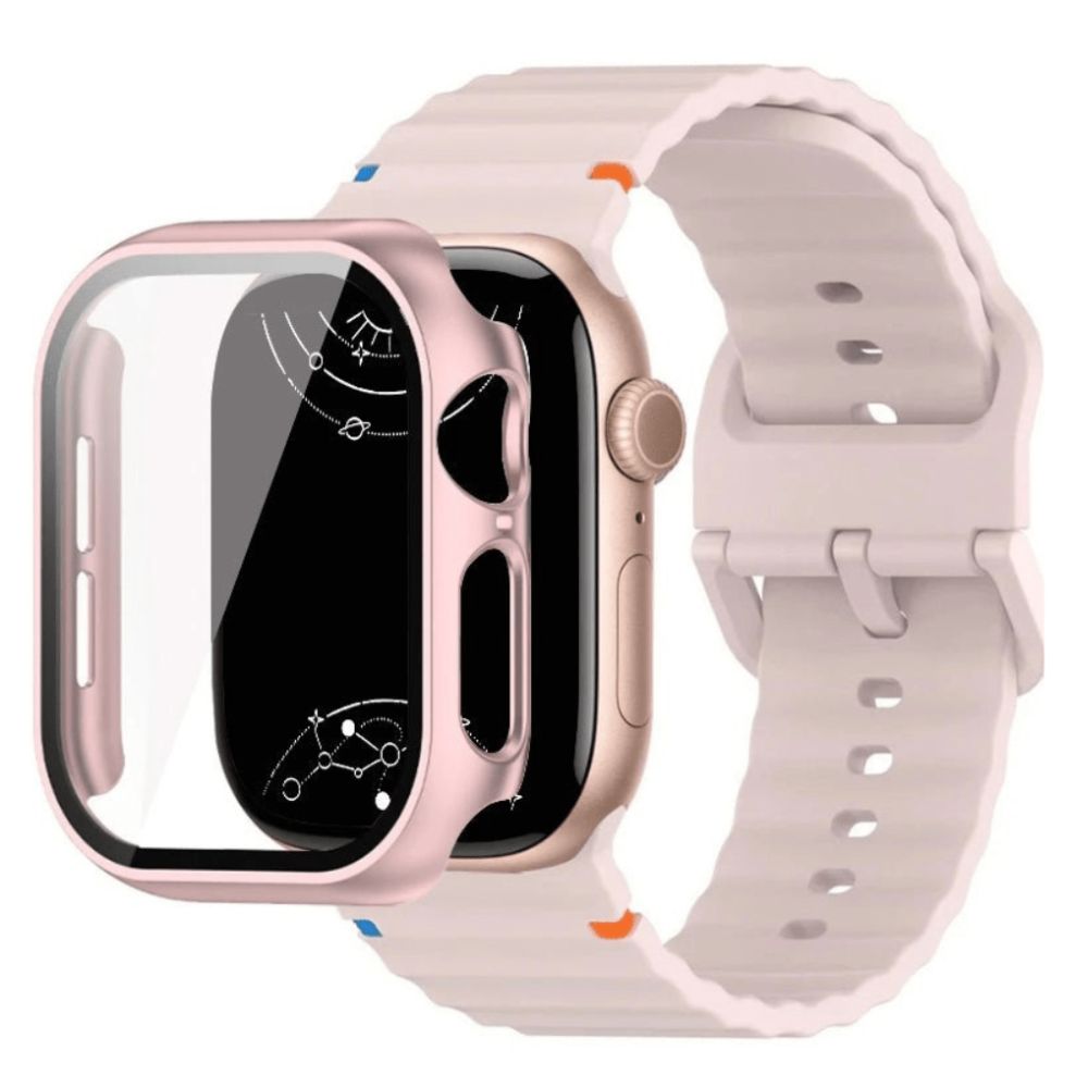 Apple Watch Band Attollo Silicone Sports Band With Glass Case