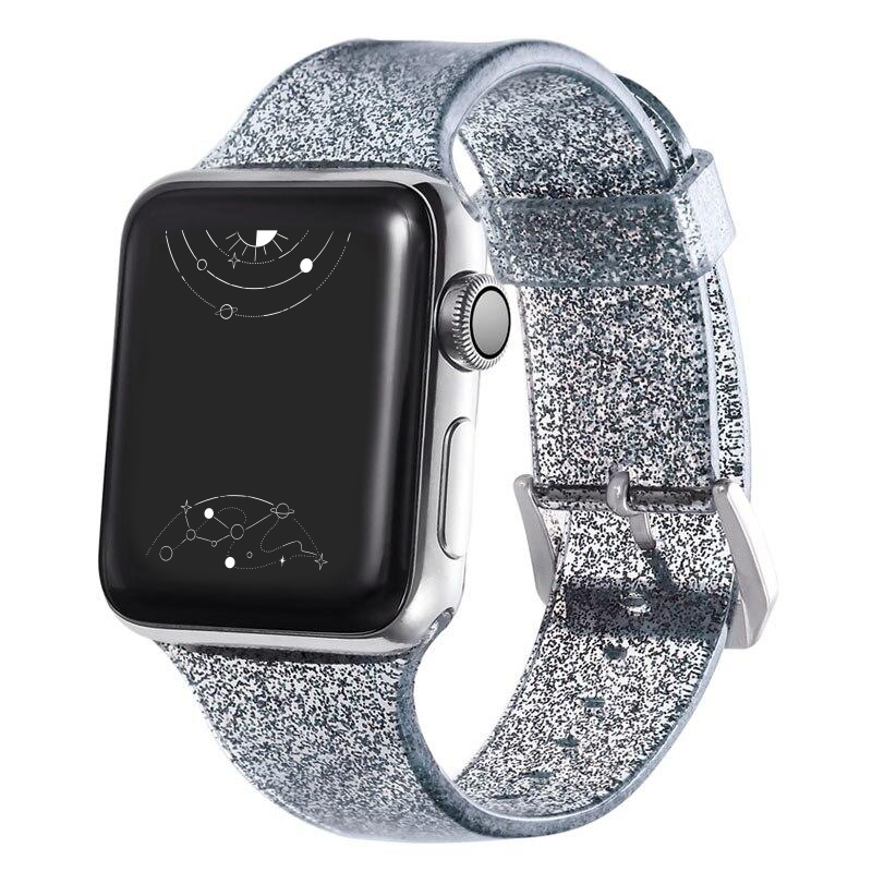 Silver glitter discount apple watch band