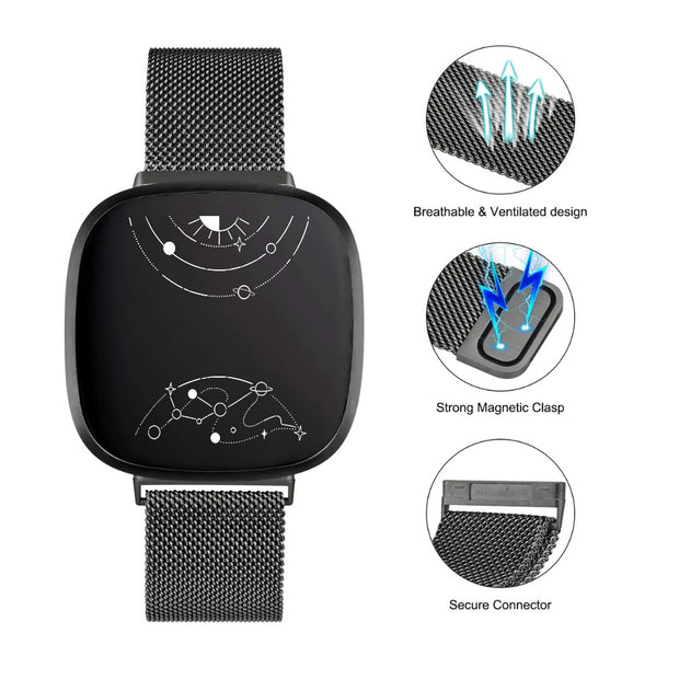 Monstro Milanese Steel Band For Fitbit Series