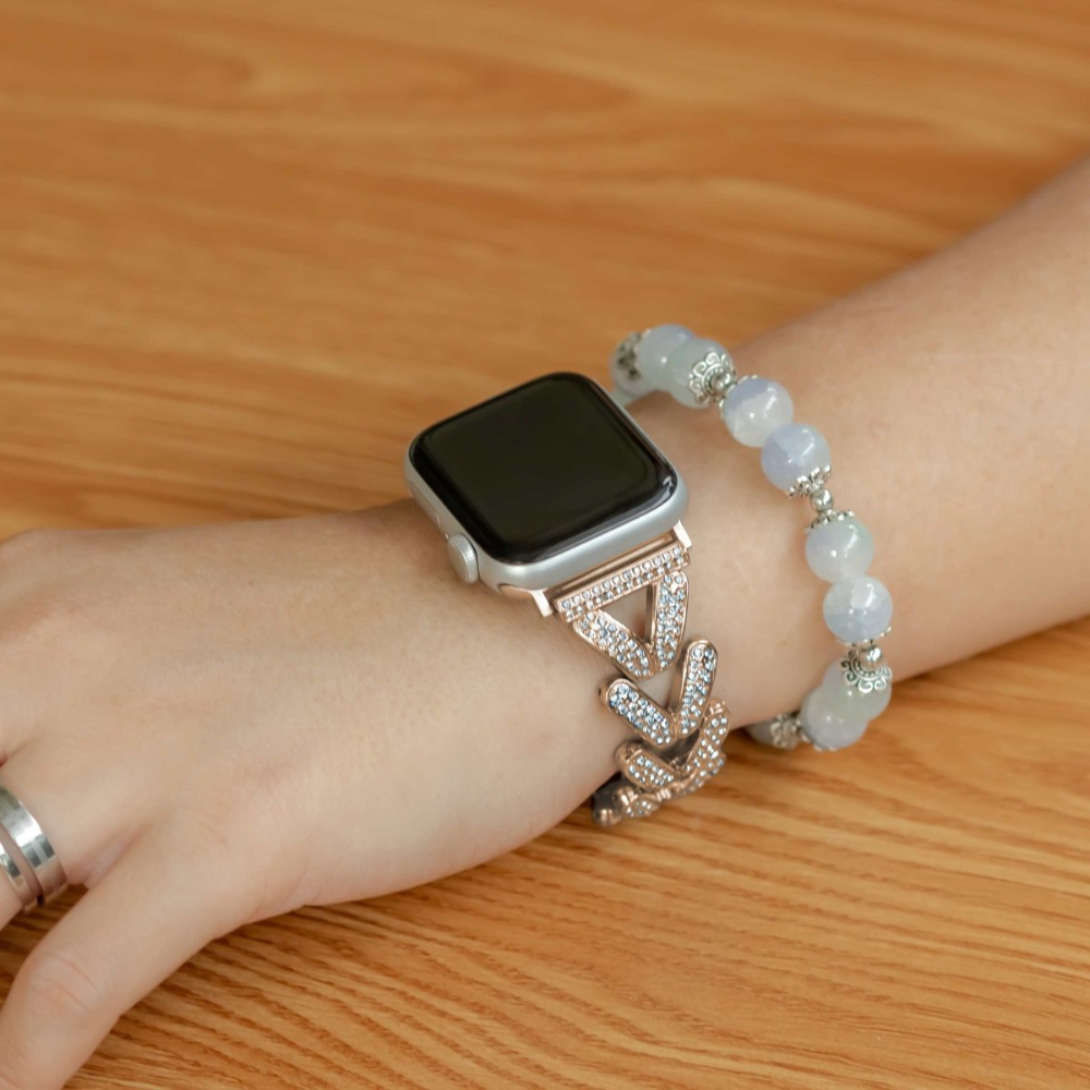 Polleo Diamond Bedazzled Luxury Steel Band - Astra Straps