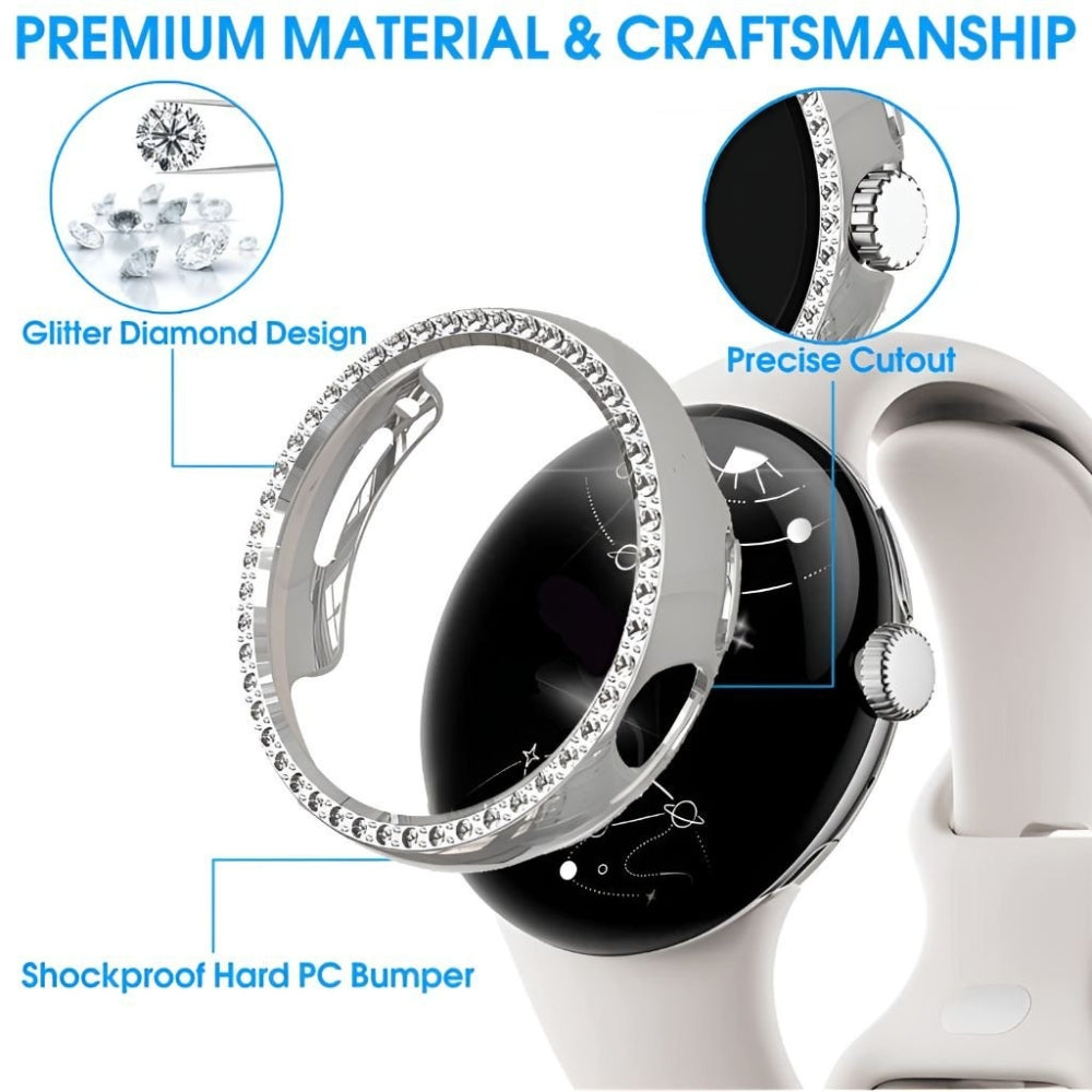 Torus Bejeweled Protective Case for Google Pixel Watch/Watch 3, With ...