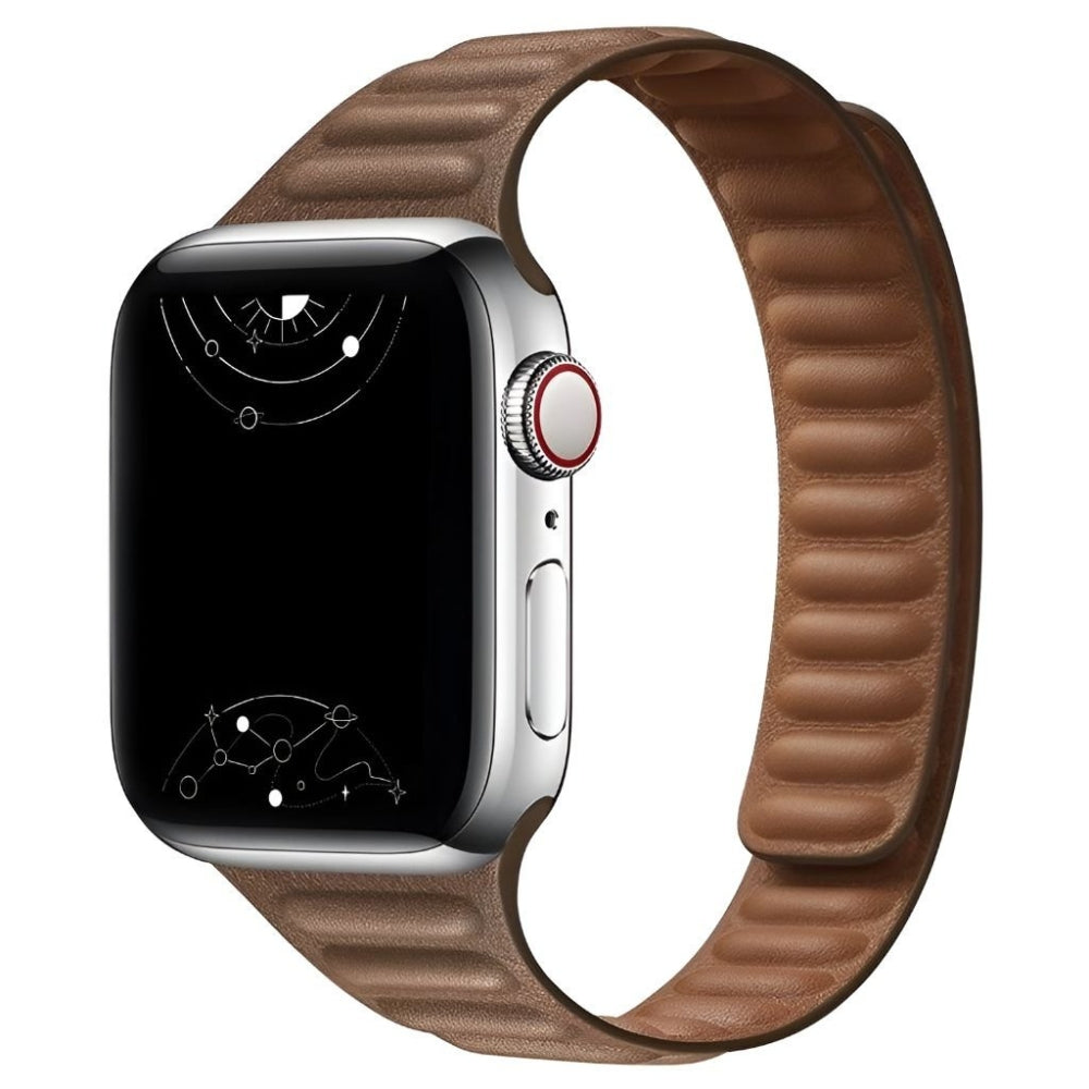 Vistel Slim Leather Magnetic Link Band For Apple Watch 1-11, SE/2