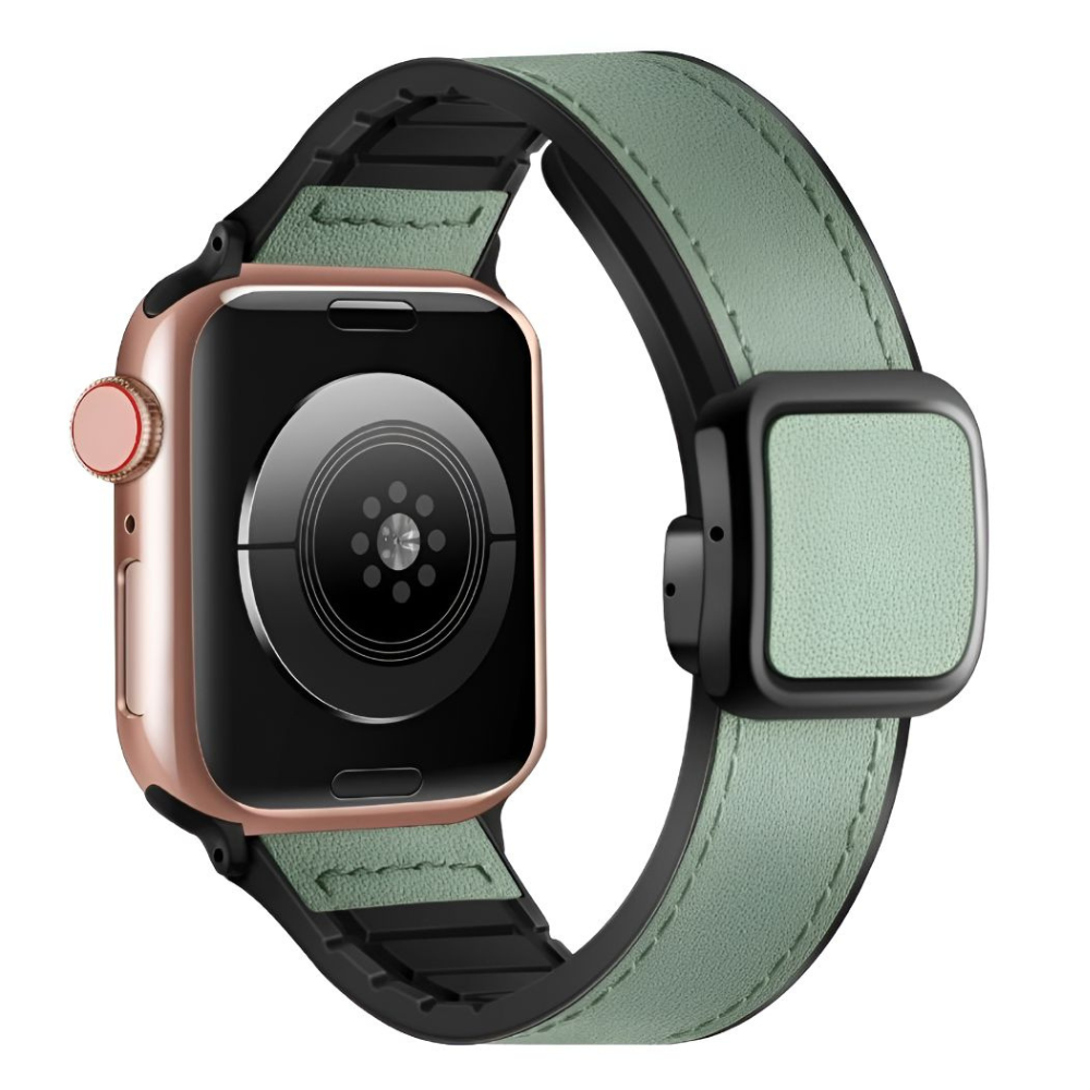 Confero Genuine Leather Band With Silicone Magnetic Buckle - Astra Straps
