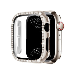 Indigeo Bling Diamond Tempered Glass Apple Watch Case
