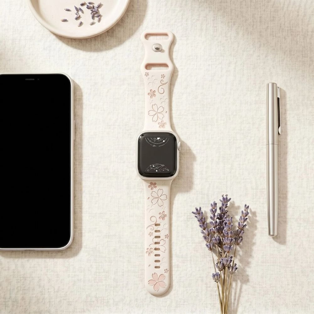 Vae Flower Engraved Silicone Band - Astra Straps
