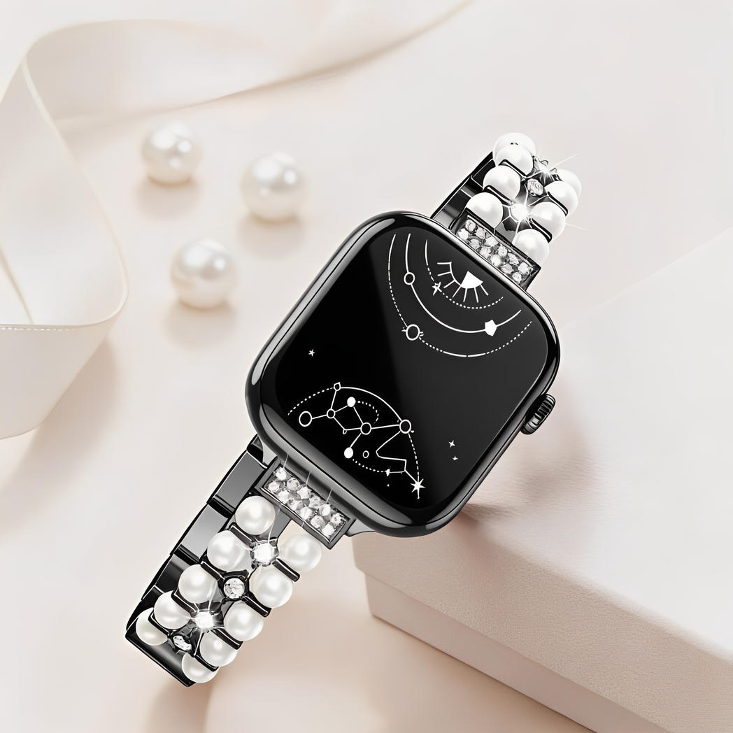 Venusta Stainless Steel Pearl Band - Astra Straps