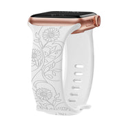 Levo Floral Engraved Silicone Band
