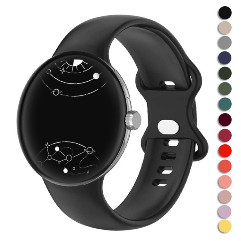 Amavi No Gap Silicone Sports Band For Google Pixel Active Watch - Astra Straps