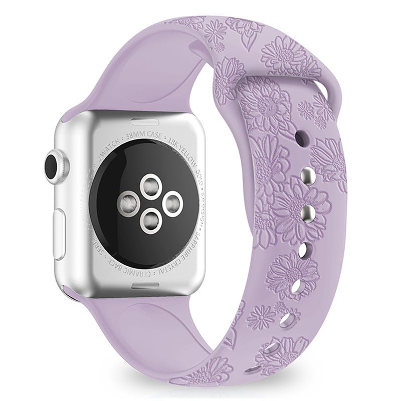 Flos Engraved Silicone Band For Apple Watch - Astra Straps