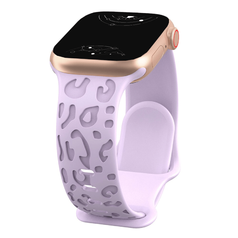 Metior Silicone Band With Engraved Leopard Pattern - Astra Straps