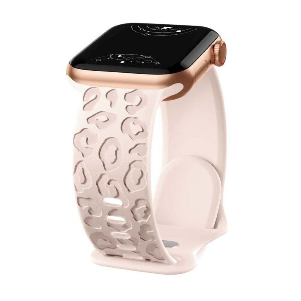 Metior Silicone Band With Engraved Leopard Pattern - Astra Straps