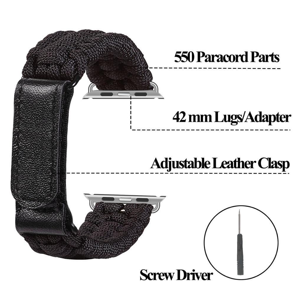 Thunder Paracord Band Apple Watch Strap - Astra Straps